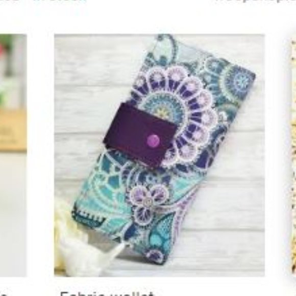 Handmade Purple Wallet - Picture 1 of 5